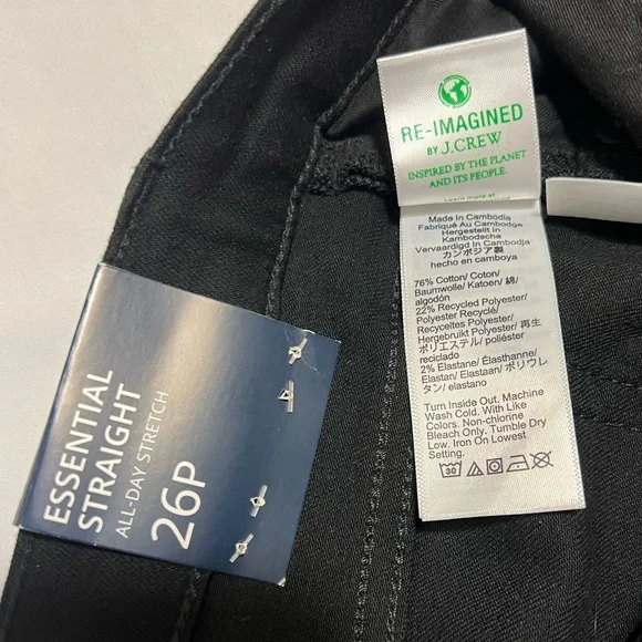 J.Crew Petite essential straight jean in all-day stretch Size 26P NWT